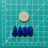 Large Deep Blue Mixed Lapis Lazuli, Set of 4 Dimensions