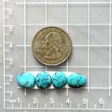 Small Sky Blue Mixed Kingman Turquoise, Set of 4 Dimensions