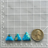 Small Sky Blue Triangle Ithaca Peak Turquoise, Set of 3 Dimensions
