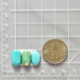 Small Sky Blue Oval Mixed Turquoise, Set of 3 Dimensions