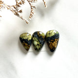 Small Earth Brown Teardrop Treasure Mountain Turquoise, Set of 3 Background