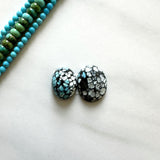 Small Sky Blue Freeform Sand Hill Turquoise, Set of 2 Background