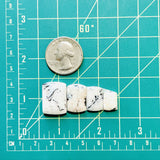 Small White Barrel White Buffalo Dolomite, Set of 4 Dimensions