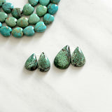 Small Bamboo Green Teardrop Treasure Mountain Turquoise, Set of 4 Background