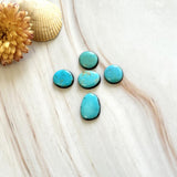 Small Sky Blue Freeform Kingman Turquoise, Set of 5 Background