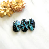 Medium Sky Blue Freeform Blue Moon Turquoise, Set of 3 Background