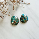 Medium Ocean Blue Freeform Fox Turquoise, Set of 2 Background