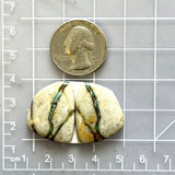 Large Deep Green Freeform Royston Turquoise, Set of 2 Dimensions