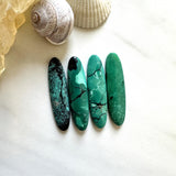 Medium Deep Green Surfboard Crescent Lake Variscite, Set of 4 Background