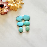 Small Sky Blue Freeform Pilot Mountain Turquoise, Set of 6 Background