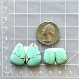 Medium Sky Blue Mixed Number 8 Turquoise, Set of 4 Dimensions