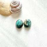 Small Sea Green Oval Yungai Turquoise, Set of 2 Background