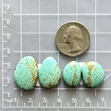 Large Sky Blue Mixed Number 8 Turquoise, Set of 4 Dimensions