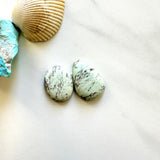 Medium Faint Green Mixed Crescent Lake Variscite, Set of 2 Background