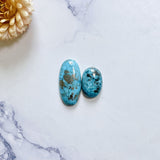 Large Sky Blue Oval Ithaca Peak Turquoise, Set of 2 Background