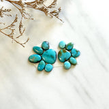 Small Sky Blue Mixed Lone Mountain Turquoise, Set of 12 Background