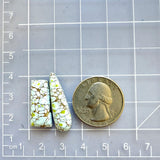 Medium Faint Blue Mixed Sand Hill Turquoise, Set of 2 Dimensions