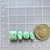 Small Sea Green Mixed Namtso Lake Turquoise, Set of 4 Dimensions