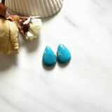 Small Sky Blue Teardrop Royston Turquoise, Set of 2 Background