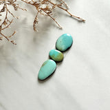 Small Mint Green Freeform Pilot Mountain Turquoise, Set of 3 Background