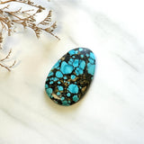 Large Ocean Blue Oval Yungai Turquoise Background