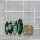 Large Deep Blue Surfboard Crescent Lake Variscite, Set of 4 Dimensions