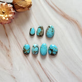Small Sky Blue Mixed Number 8 Turquoise, Set of 7 Background