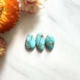 Small Sky Blue Mixed Sand Hill Turquoise, Set of 3 Background