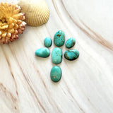 Small Sky Blue Freeform Kingman Turquoise, Set of 7 Background