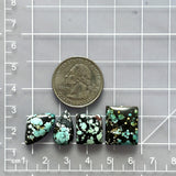 Medium Sky Blue Mixed Treasure Mountain Turquoise, Set of 4 Dimensions