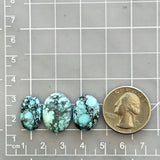 Small Sky Blue Oval Yungai Turquoise, Set of 3 Dimensions
