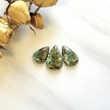 Medium Sea Green Teardrop Treasure Mountain Turquoise, Set of 3 Background