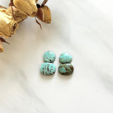 Small Faint Blue Freeform Number 8 Turquoise, Set of 4 Background