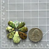 Medium Mixed Teardrop Treasure Mountain Turquoise, Set of 8 Dimensions