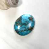 Large Sky Blue Oval Ithaca Peak Turquoise Background