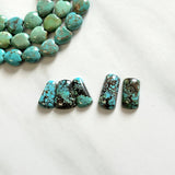 Medium Sky Blue Mixed Wild Horse Turquoise, Set of 5 Background