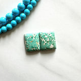 Medium Mint Green Square Namtso Lake Turquoise, Set of 2 Background