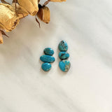 Small Ocean Blue Freeform Kingman Turquoise, Set of 6 Background