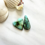 Large Sea Green Mixed Crescent Lake Variscite, Set of 2 Background