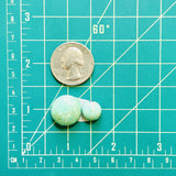 Small Sea Green Round Broken Arrow Variscite, Set of 2 Dimensions