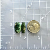 Medium Bamboo Green Oval Bamboo Mountain Turquoise, Set of 2 Dimensions