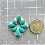 Small Sky Blue Teardrop Ithaca Peak Turquoise, Set of 8 Dimensions