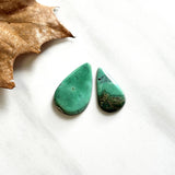 Large Sea Green Teardrop Crescent Lake Variscite, Set of 2 Background