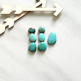 Small Sky Blue Mixed Kingman Turquoise, Set of 7 Background