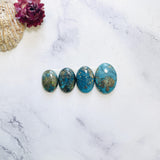 Medium Sky Blue Oval Ithaca Peak Turquoise, Set of 4 Background