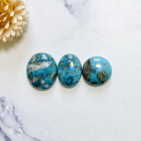 Large Sky Blue Mixed Ithaca Peak Turquoise, Set of 3 Background