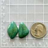 Medium Deep Green Mixed Yungai Turquoise, Set of 2 Dimensions