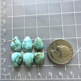 Small Sky Blue Teardrop Mixed Turquoise, Set of 6 Dimensions