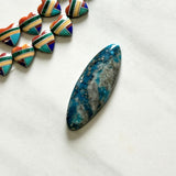 Large Ocean Blue Surfboard Ithaca Peak Turquoise Background