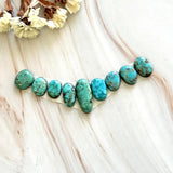 Small Sky Blue Mixed Kingman Turquoise, Set of 9 Background